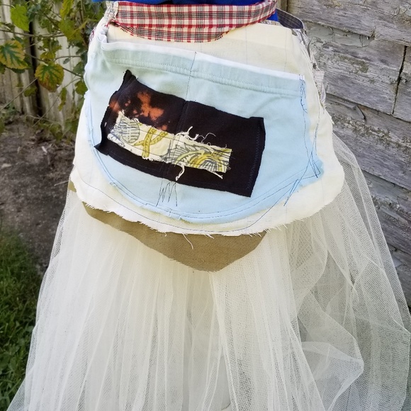 Patchwork Reversible Boho Skirt Wrap Upcycled - Picture 3 of 6